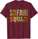 Safari Squad Africa Animal Skin for Boys Girls Children Men T-Shirt - T-Shirt | Maroon