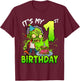 It's My 1st Birthday Zombie Lover 1 Year Old Boys Girls T-Shirt - T-Shirt | Maroon