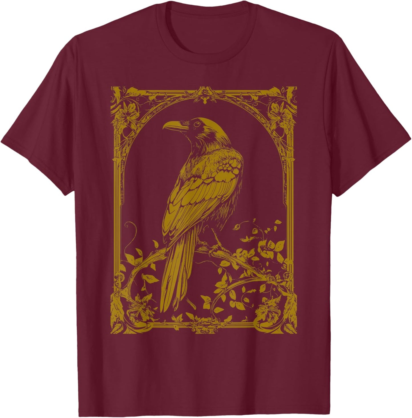 Raven Crow T-Shirt - T-Shirt | Maroon