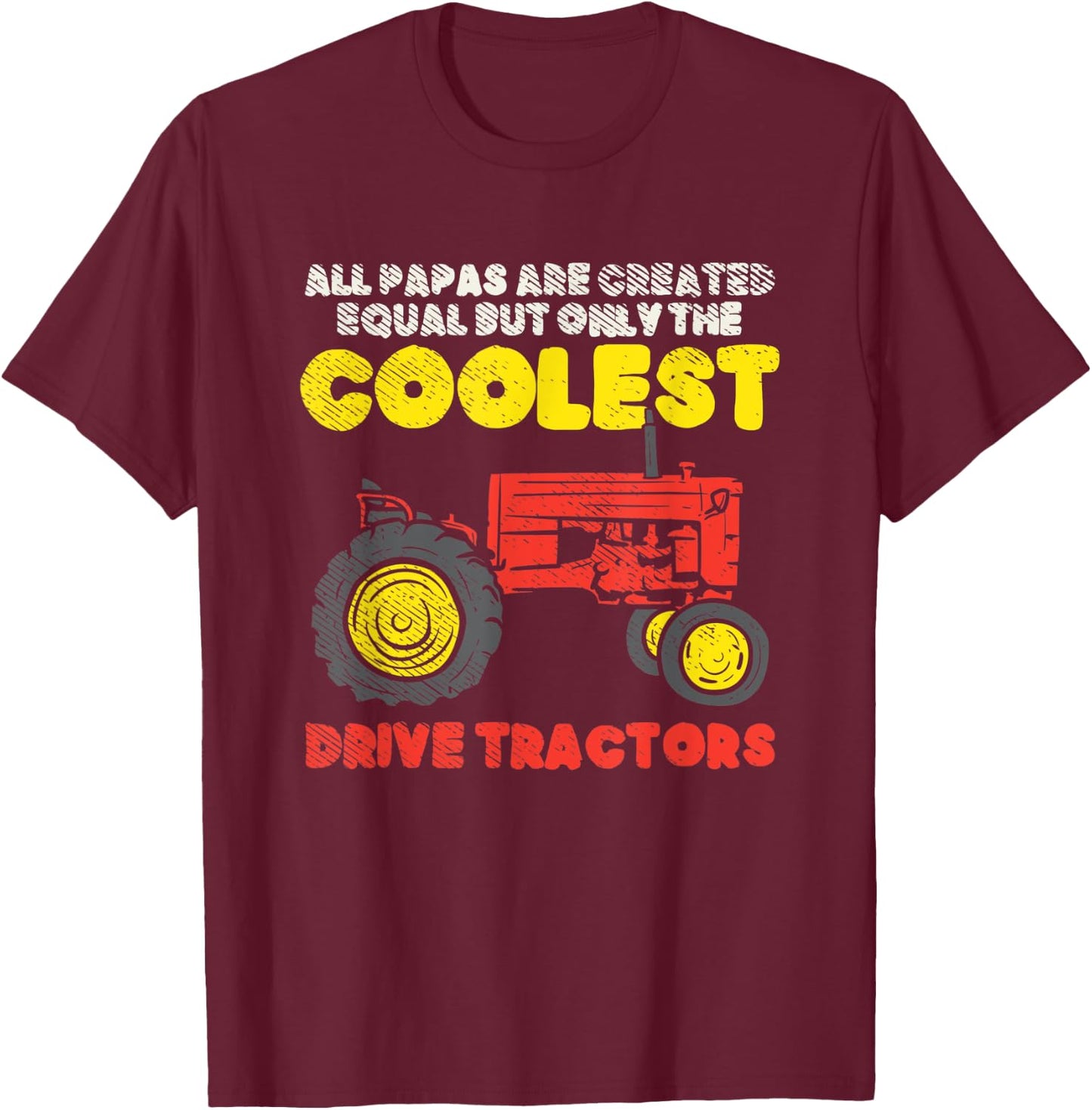 Farming Gifts For Dad, Farmer Gifts For Dad, Farm Dad T-Shirt - T-Shirt | Maroon