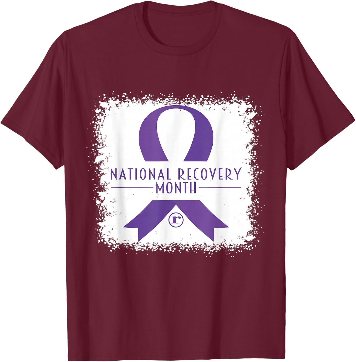 National Recovery Month Warrior Addiction Recovery Awareness T-Shirt - T-Shirt | Maroon