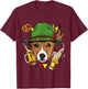 Basenji Oktoberfest Dog Lederhosen German Beer Fest T-Shirt - T-Shirt | Maroon