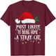 Matching Christmas PJS Most Likely To Bring Home A Stray Cat T-Shirt - T-Shirt | Maroon