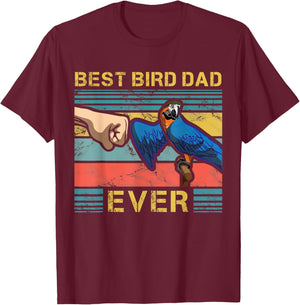 Parrot Dad Funny Parrot Enthusiast Birds Lover Father T-Shirt - T-Shirt | Maroon