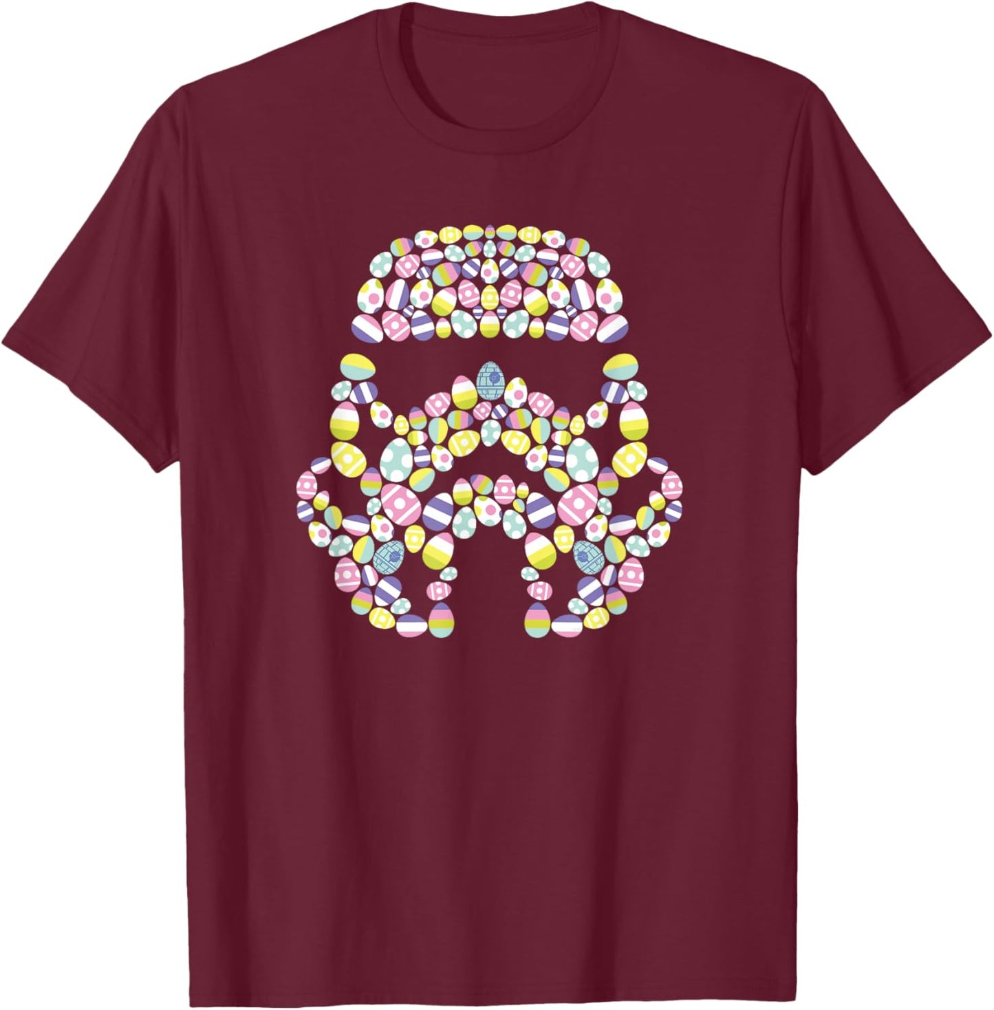 Star Wars Easter Egg Fill Imperial Stormtrooper Helmet T-Shirt - T-Shirt | Maroon