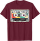 80s Cassette Tape Fashion Old School Playlist 1980s Costume T-Shirt - T-Shirt | Maroon
