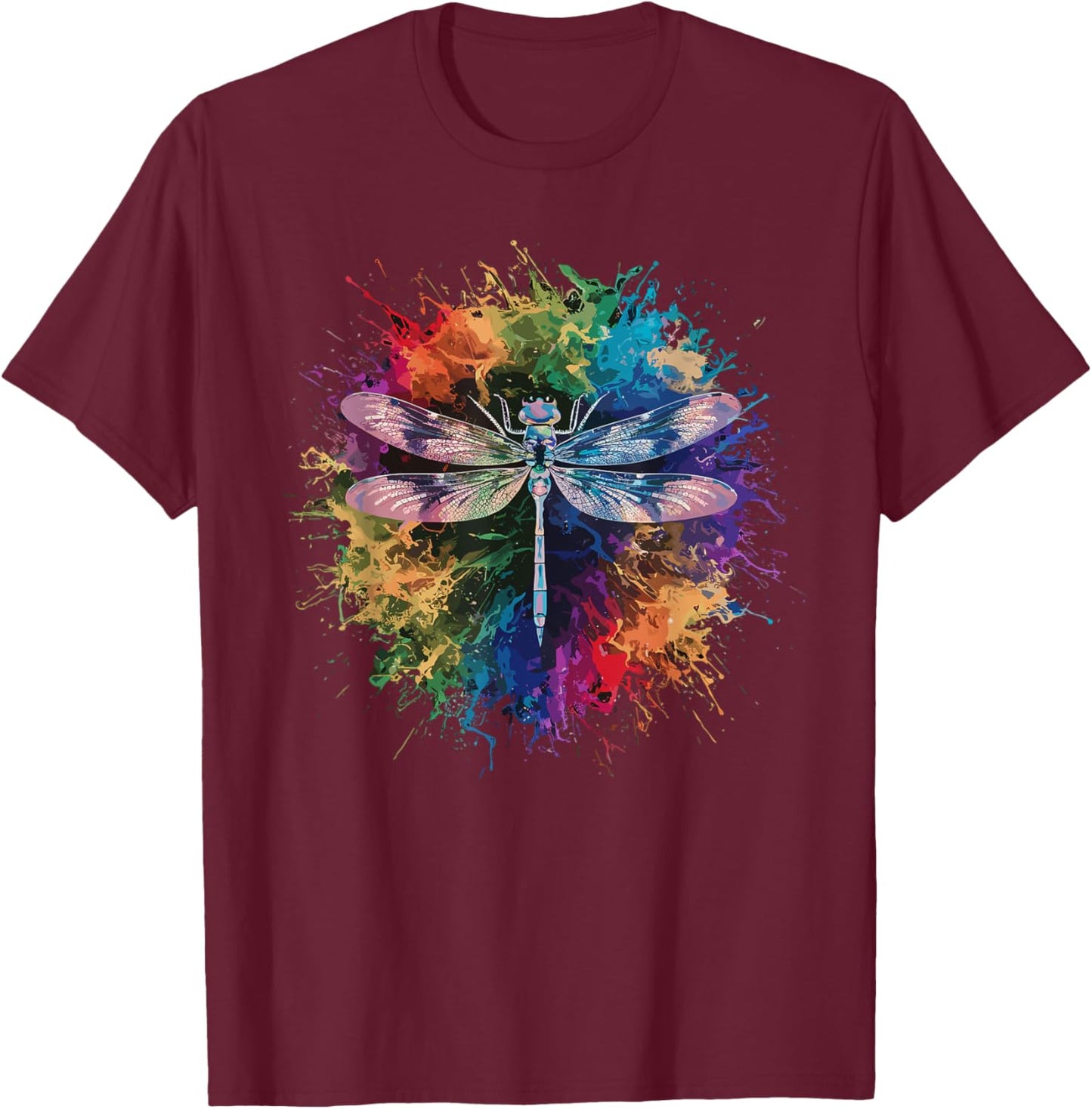 Graphic Dragonfly T-Shirt - T-Shirt | Maroon
