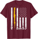 Vintage Electrician Tools USA American Flag Electric Squad T-Shirt - T-Shirt | Maroon