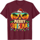 Merry Cruisemas 2025 Christmas Santa Reindeer Cruise T-Shirt - T-Shirt | Maroon