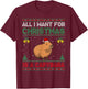 All I Want For Christmas Is A Capybara Ugly Sweater T-Shirt - T-Shirt | Maroon