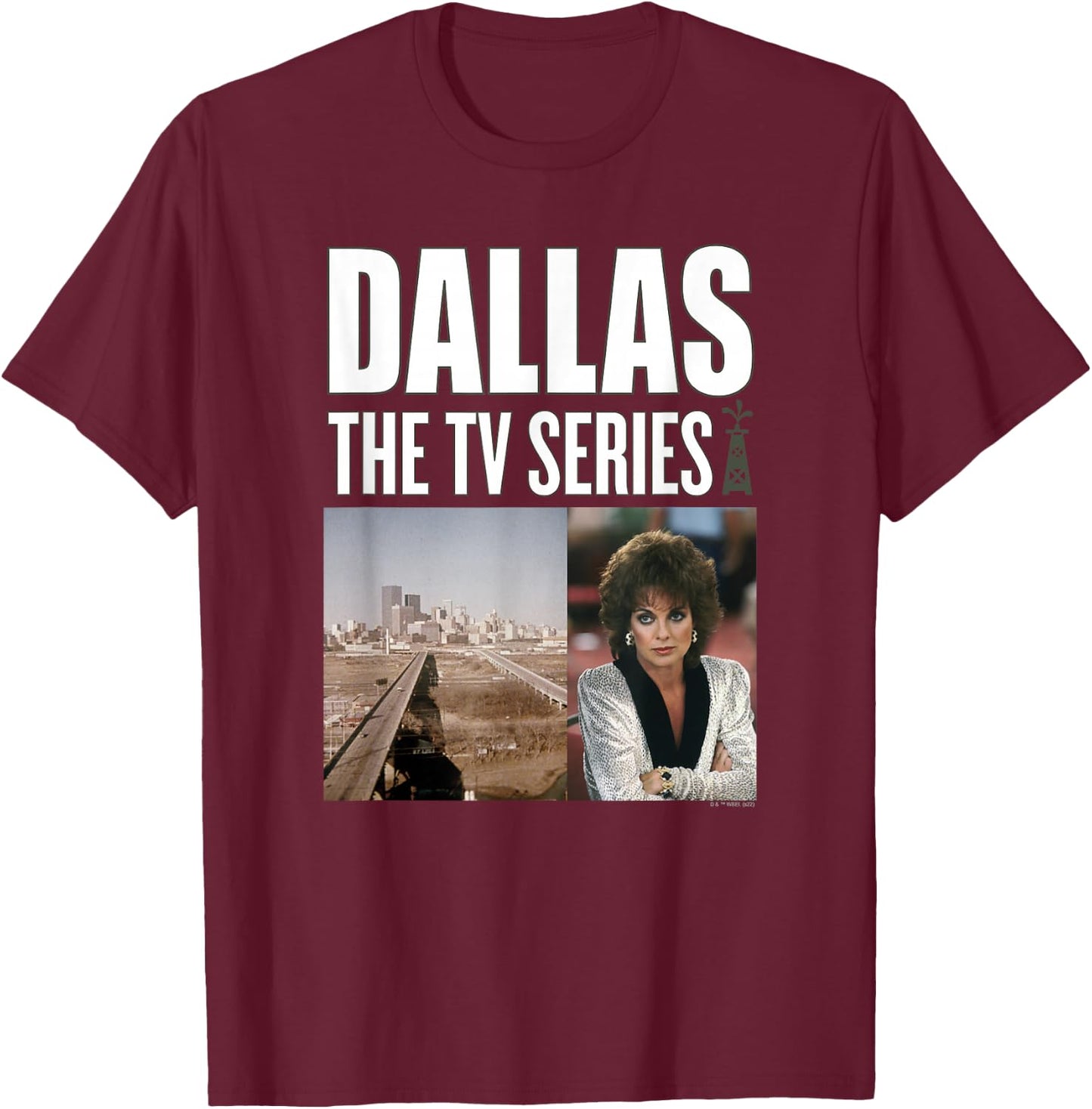 Dallas The TV Series Sue Ellen Ewing Color Photo T-Shirt - T-Shirt | Maroon