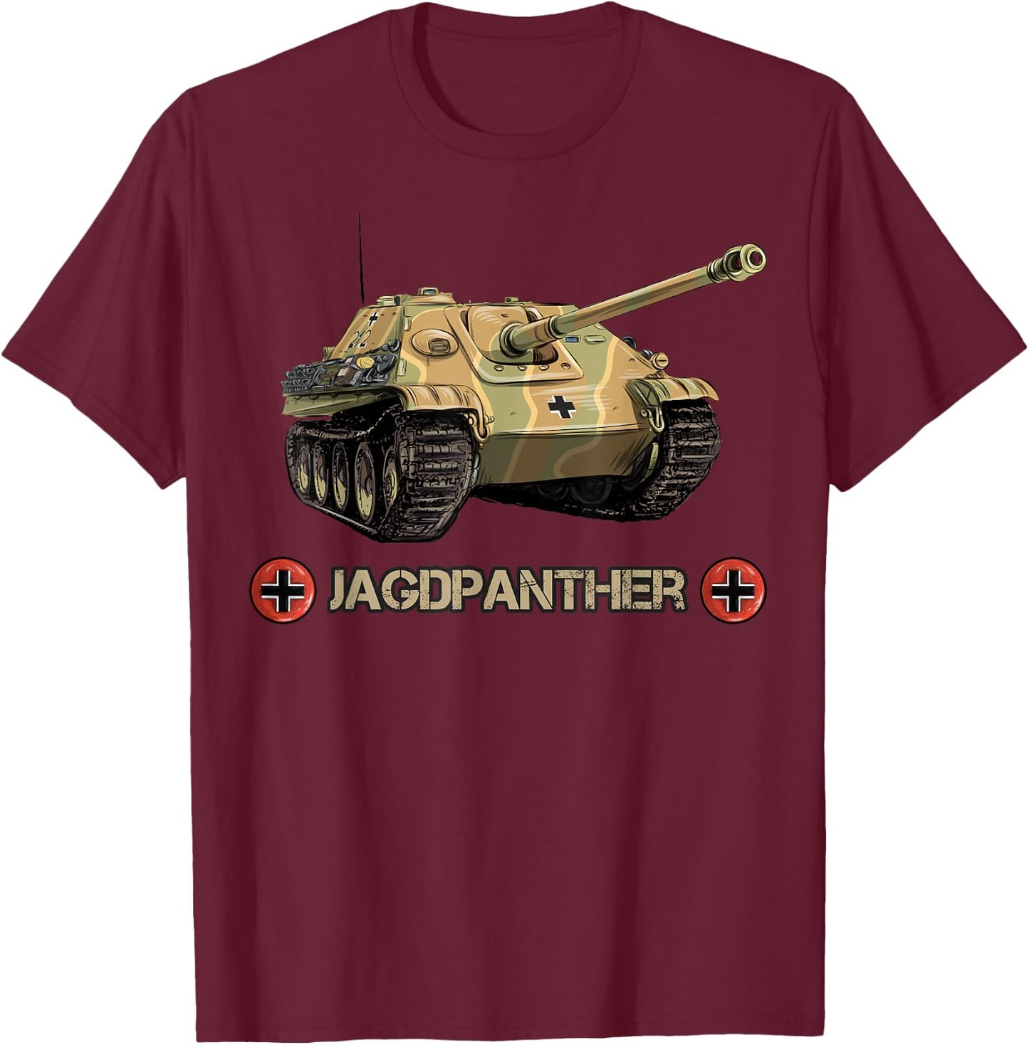 Vintage World War 2 German Anti tank Jagdpanther Sd.Kfz. 173 T-Shirt - T-Shirt | Maroon