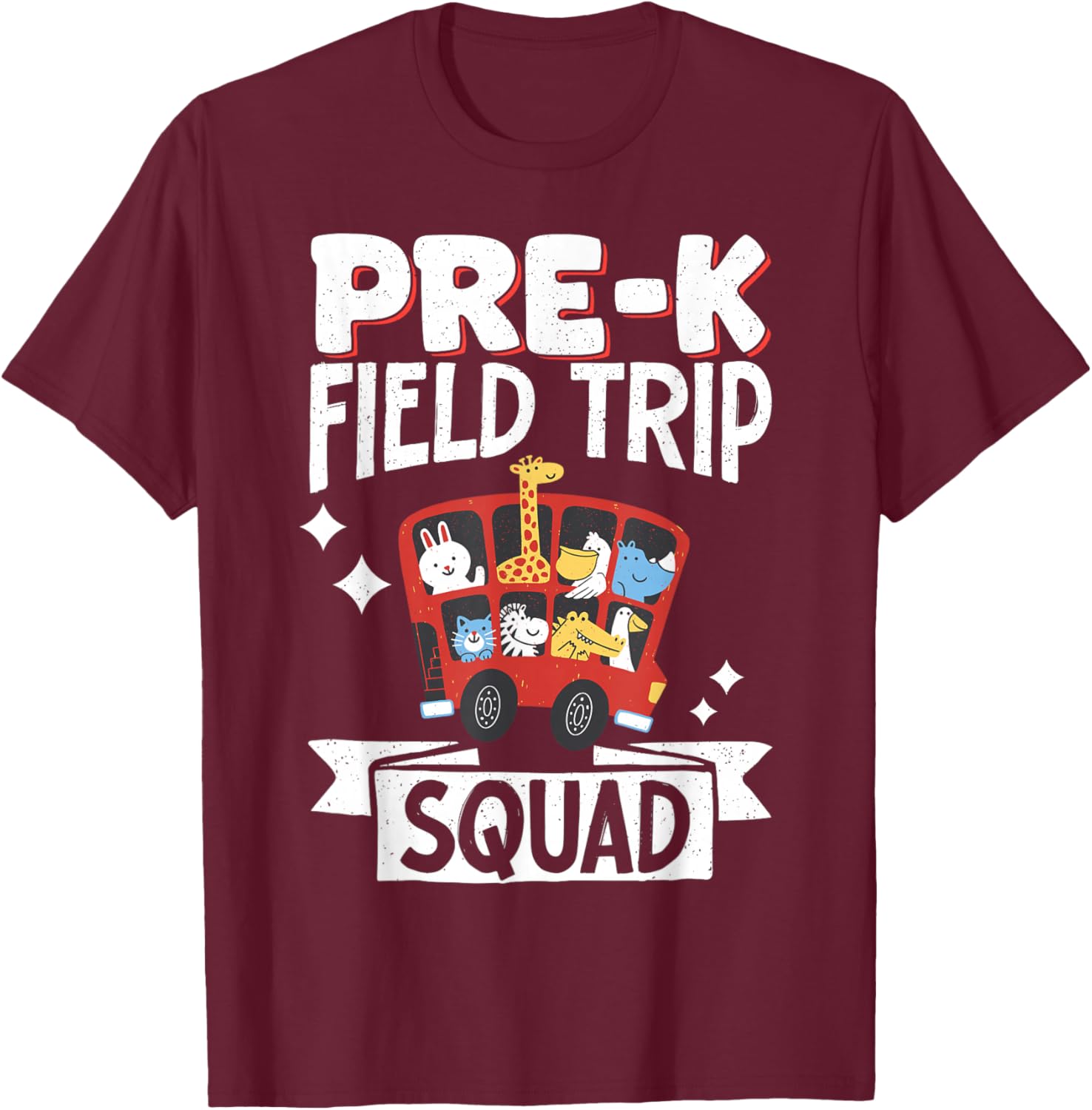 Pre-K Field Trip Squad T-Shirt - T-Shirt | Maroon