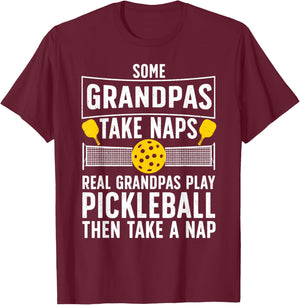 Cool Pickleball Men Grandpa Paddle Sport Pickleball Player T-Shirt - T-Shirt | Maroon