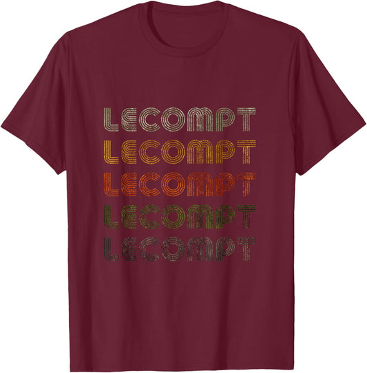 Love Heart Lecompt Grunge Vintage Style Black Lecompt T-Shirt - T-Shirt | Maroon