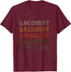 Love Heart Lecompt Grunge Vintage Style Black Lecompt T-Shirt - T-Shirt | Maroon