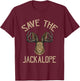 Save the Jackalope, funny design for Jackalope fans T-Shirt - T-Shirt | Maroon