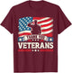 Thank you veterans day proud soldier for patriotic american T-Shirt - T-Shirt | Maroon
