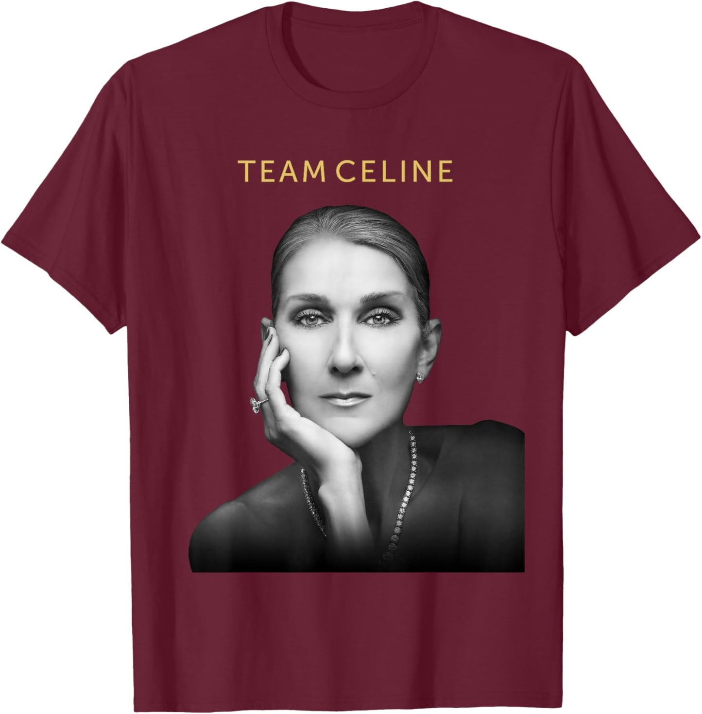 Official Celine Dion Team Celine T-Shirt - T-Shirt | Maroon