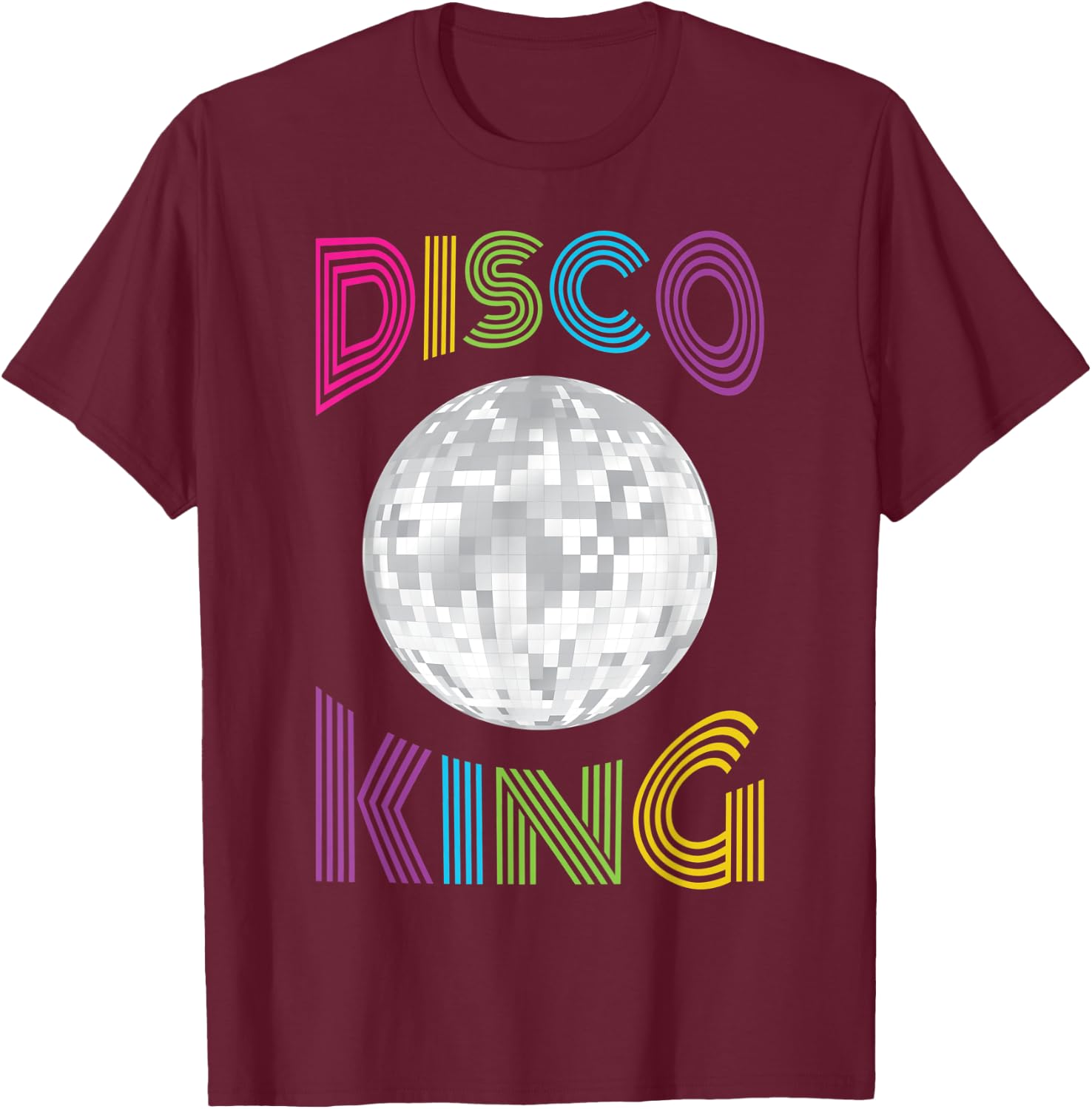 70s Seventies Disco King Halloween Costume Nostalgia T-Shirt - T-Shirt | Maroon
