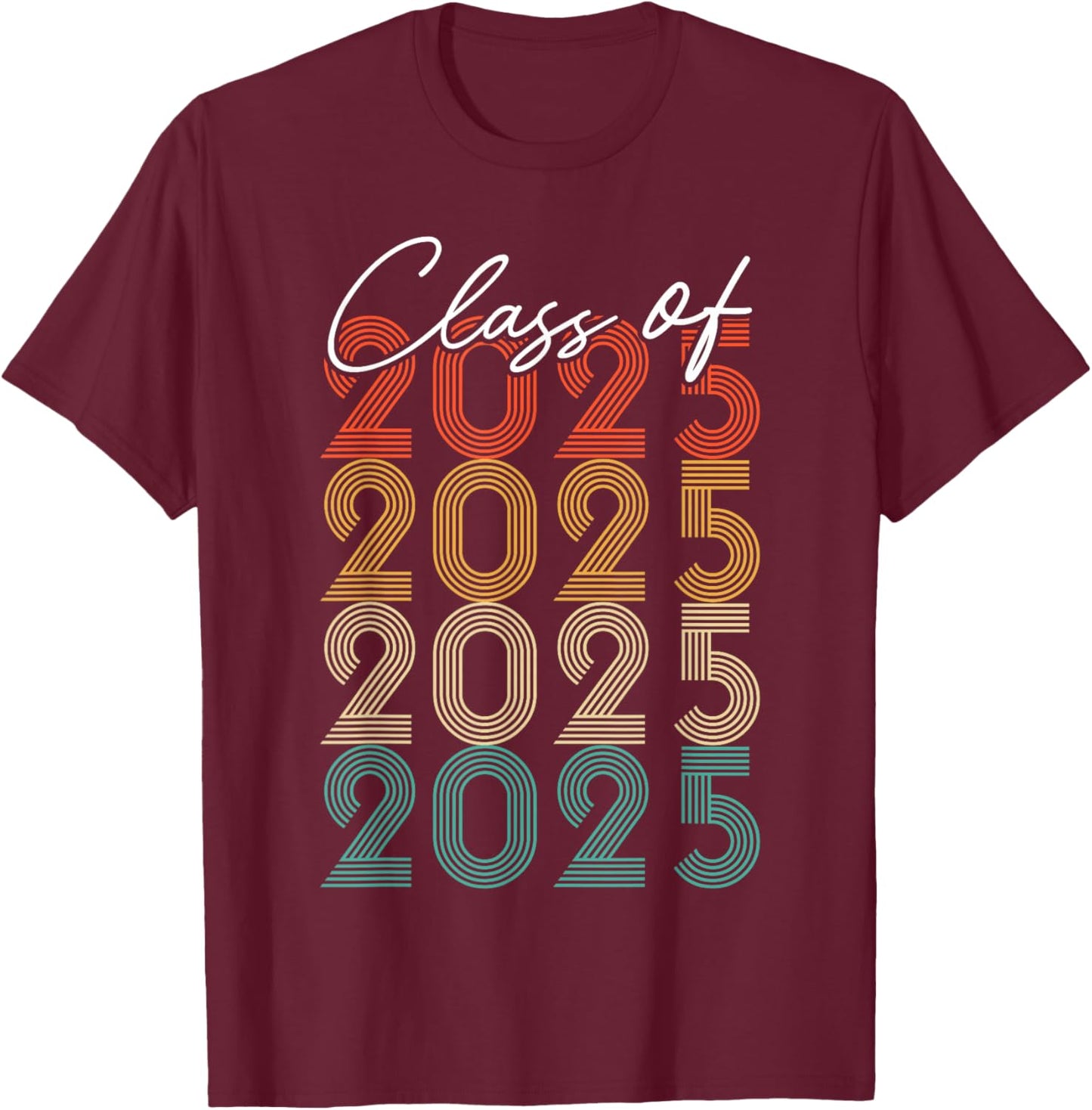 Class of 2025 Vintage Senior 2025 T-Shirt - T-Shirt | Maroon
