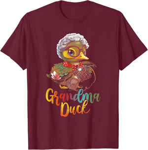 Grandma Duck Cute Grandmother Rubber Duck Grandparents Day T-Shirt - T-Shirt | Maroon