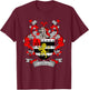 Gibson Coat of Arms | Gibson Surname Family Crest T-Shirt - T-Shirt | Maroon