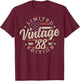 Vintage 1988 Limited Edition USA Flag 38th Birthday T-Shirt - T-Shirt | Maroon