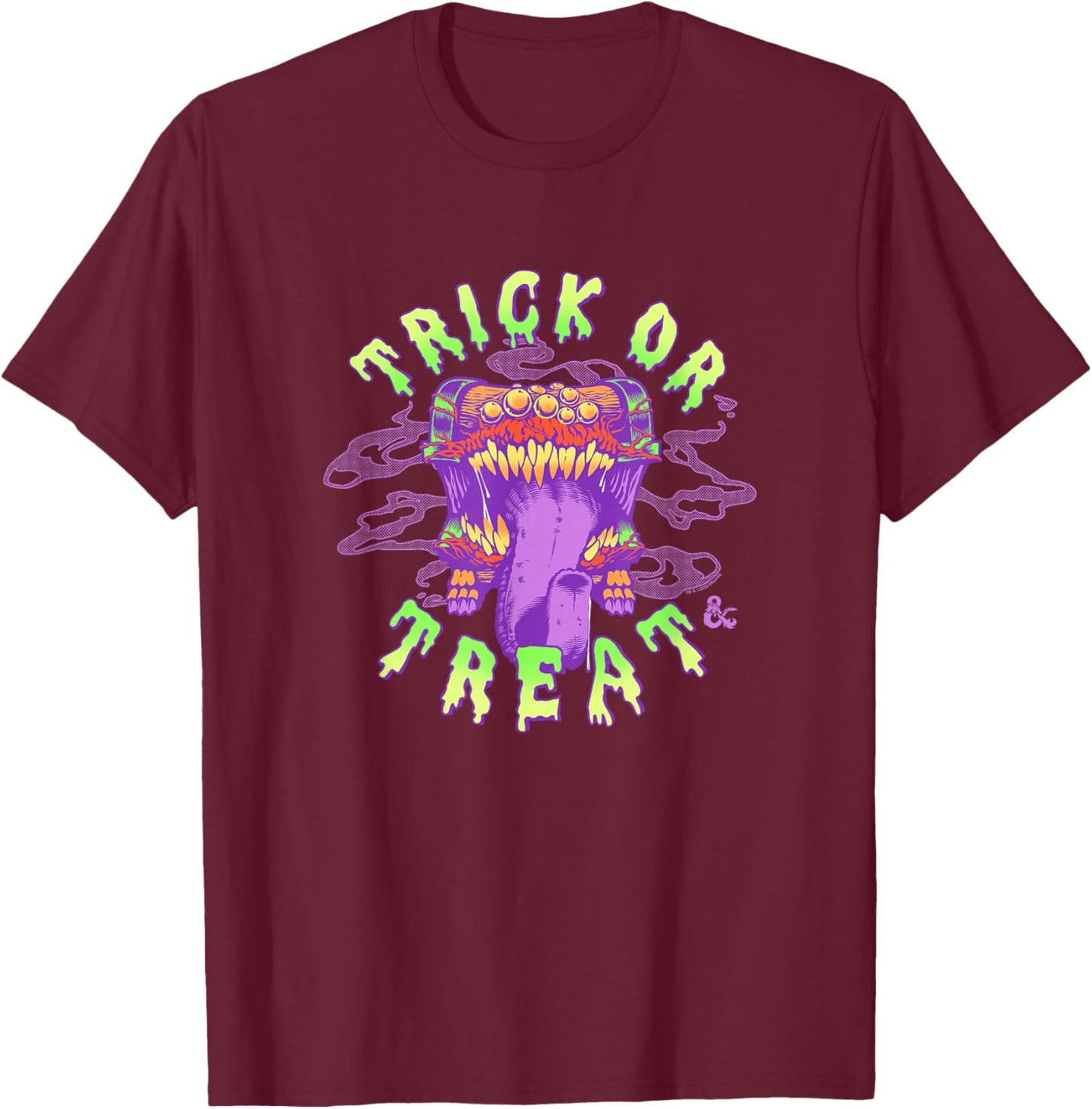 Dungeons & Dragons Halloween Trick Or Treat Mimic Costume T-Shirt - T-Shirt | Maroon