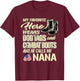 Hero Wears Dog Tags Combat Boots Proud Military Nana Gift T-Shirt - T-Shirt | Maroon