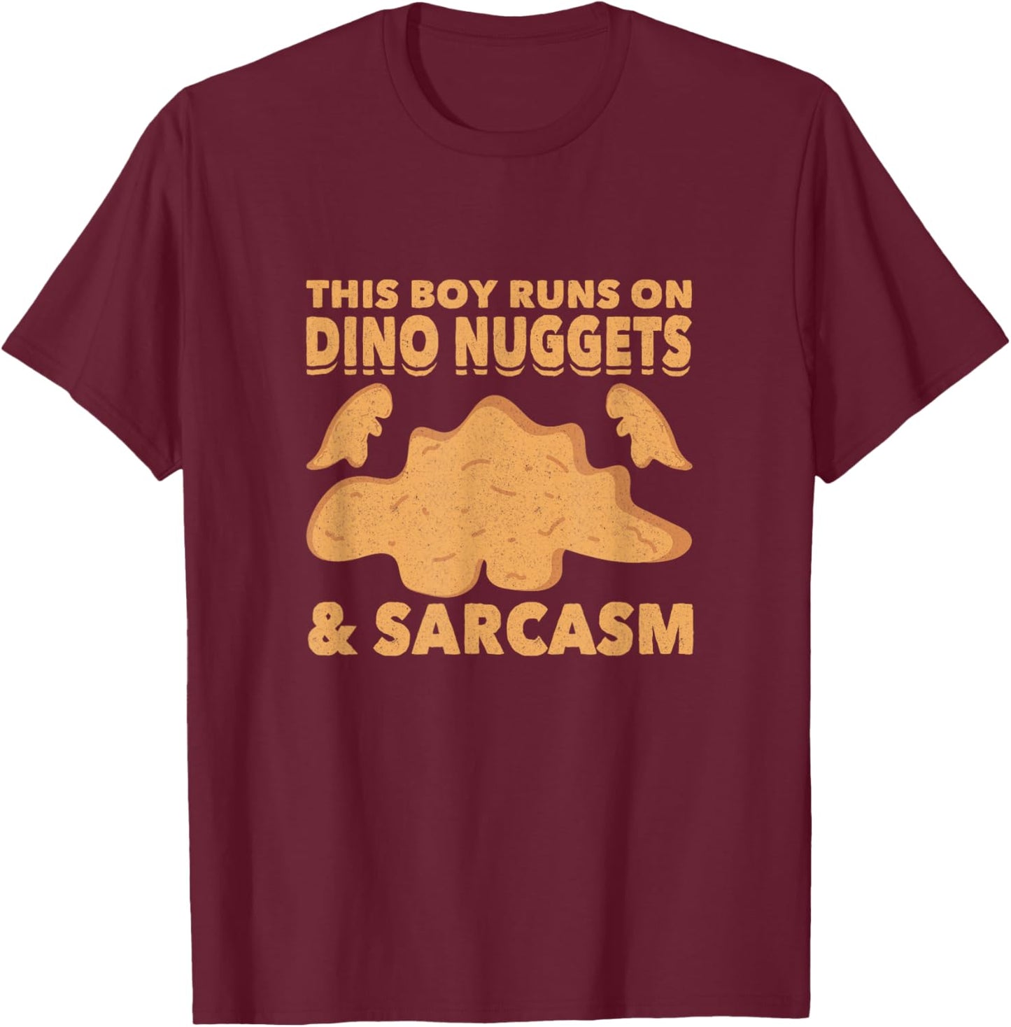 Dino Nugget Pillow Chicken Nugget Costume Dinosaur Nugget T-Shirt - T-Shirt | Maroon