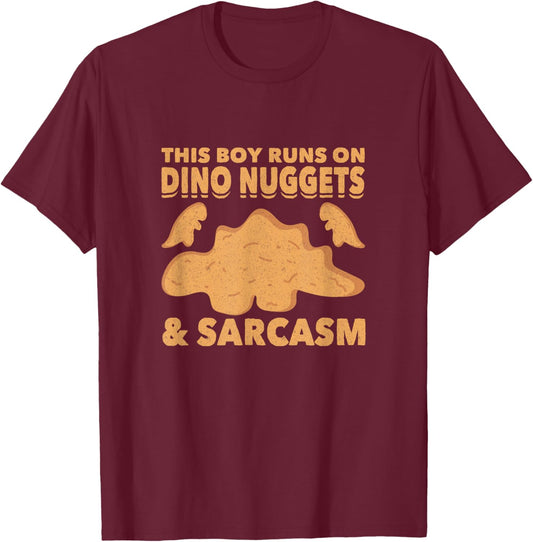 Dino Nugget Pillow Chicken Nugget Costume Dinosaur Nugget T-Shirt - T-Shirt | Maroon