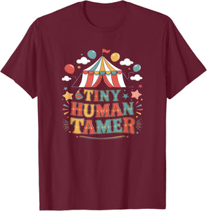 Tiny Human Tamer Circus Carneval Staff T-Shirt - T-Shirt | Maroon
