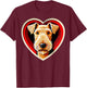 Airedale Terrier Heart Cute Puppy Dog Lover T-Shirt - T-Shirt | Maroon