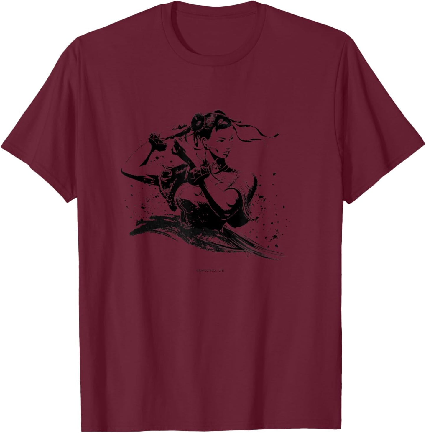 Street Fighter 6 Chun-LI T-Shirt - T-Shirt | Maroon
