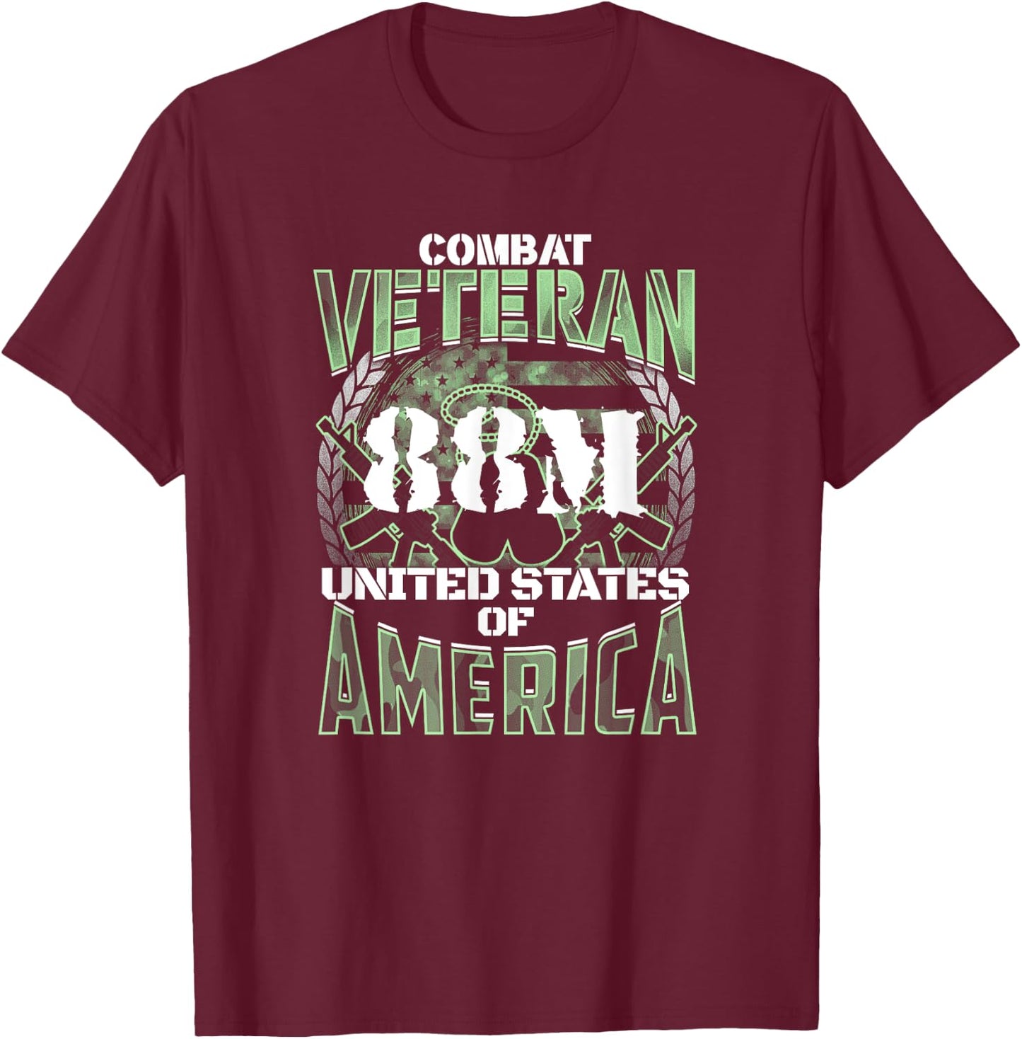 88M MOS United States Combat Veteran T-Shirt - T-Shirt | Maroon