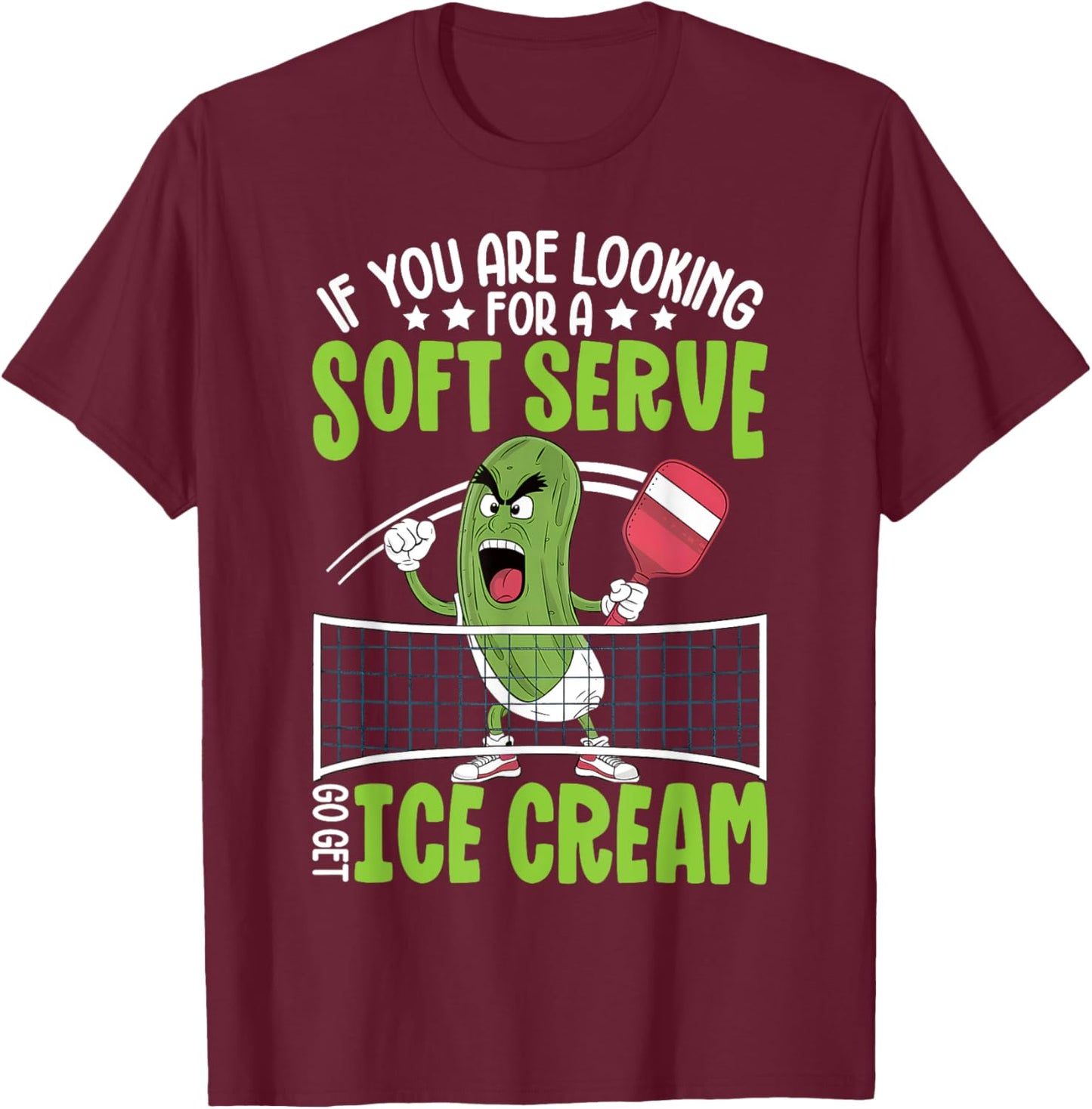 Funny Pickleball Player Men Women Paddleball Lover T-Shirt - T-Shirt | Maroon
