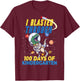 100 Days of Kindergarten Astronaut Dinosaur Kids Teachers T-Shirt - T-Shirt | Maroon