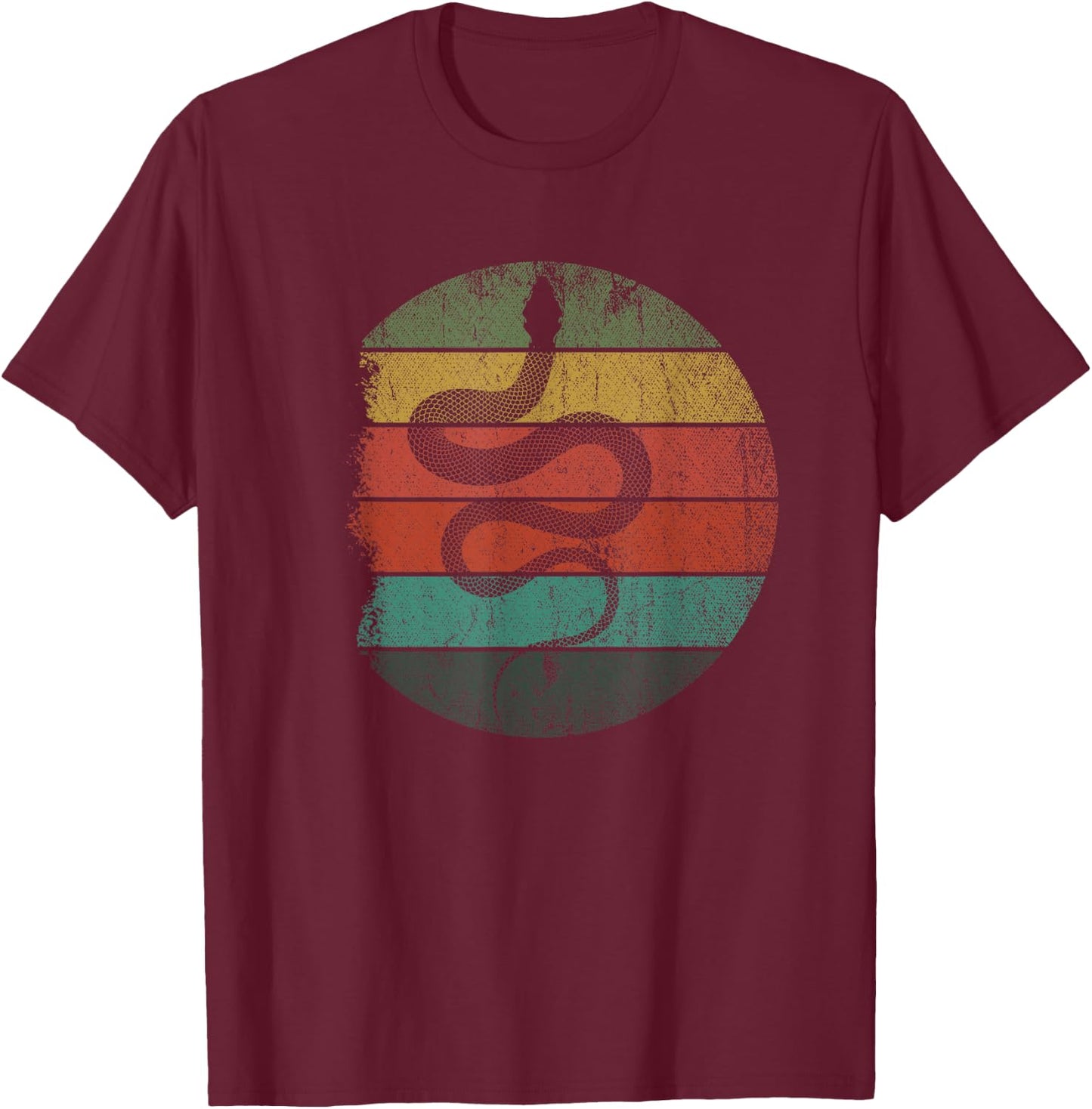 Retro Wild Animal Rainforest Zoo Keeper Pet Gift Snake T-Shirt - T-Shirt | Maroon