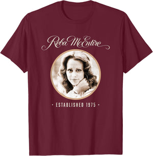 Reba: Established 1975 T-Shirt - T-Shirt | Maroon