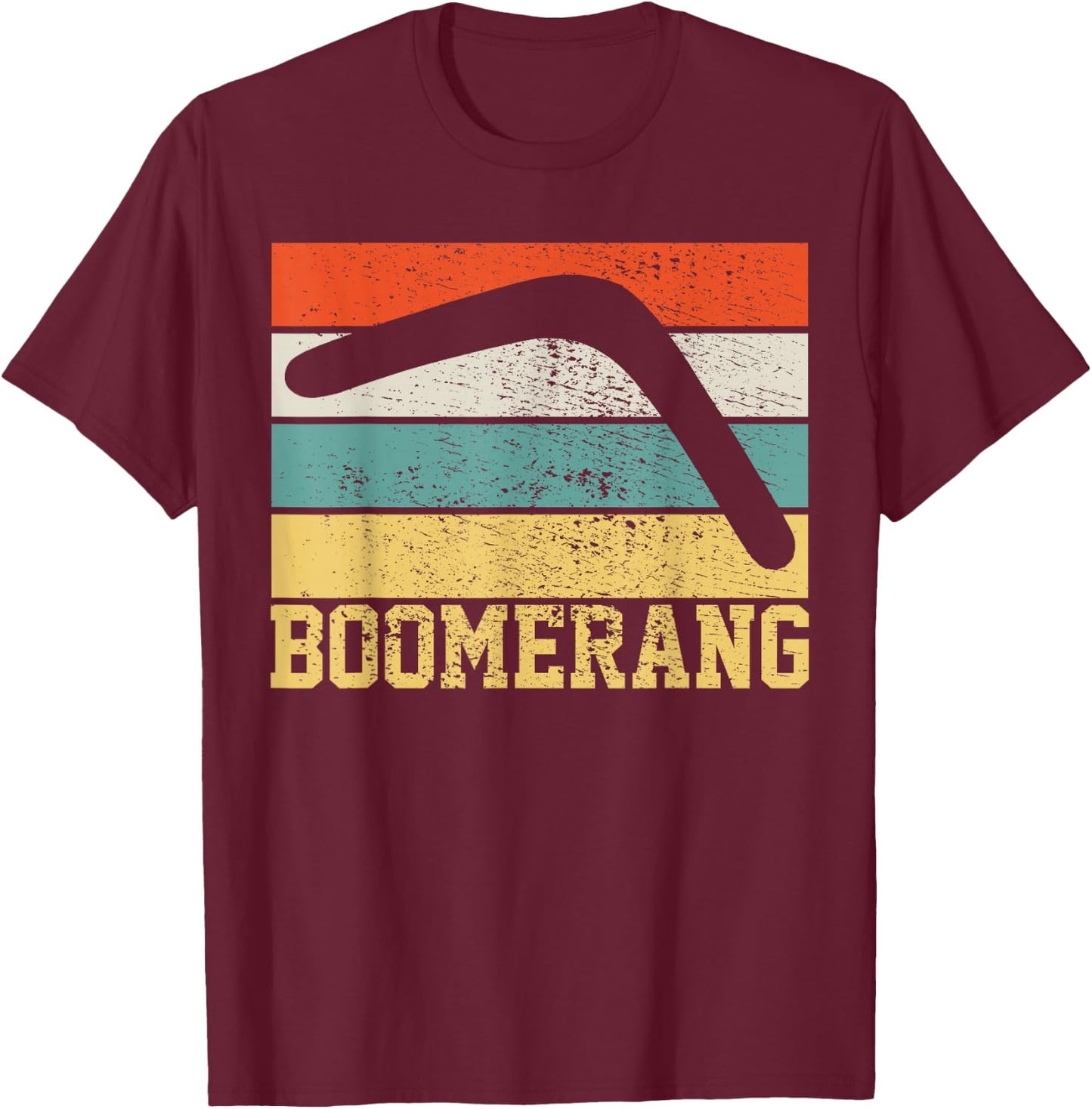 Boomerang Vintage Retro T-Shirt - T-Shirt | Maroon