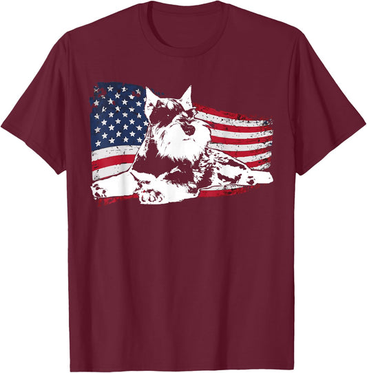 Schnauzer Medium Schnauzer and Standard Schnauzer T-Shirt - T-Shirt | Maroon