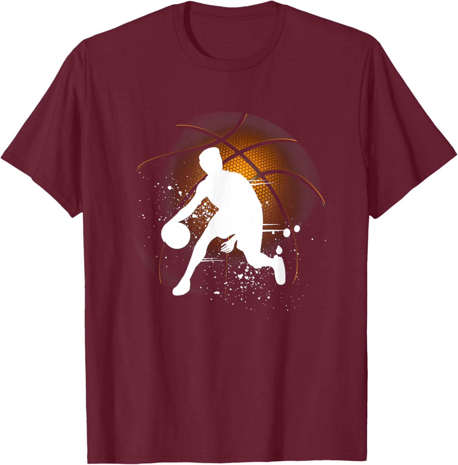 Basketball Player Basketball Kids Streetball T-Shirt - T-Shirt | Maroon