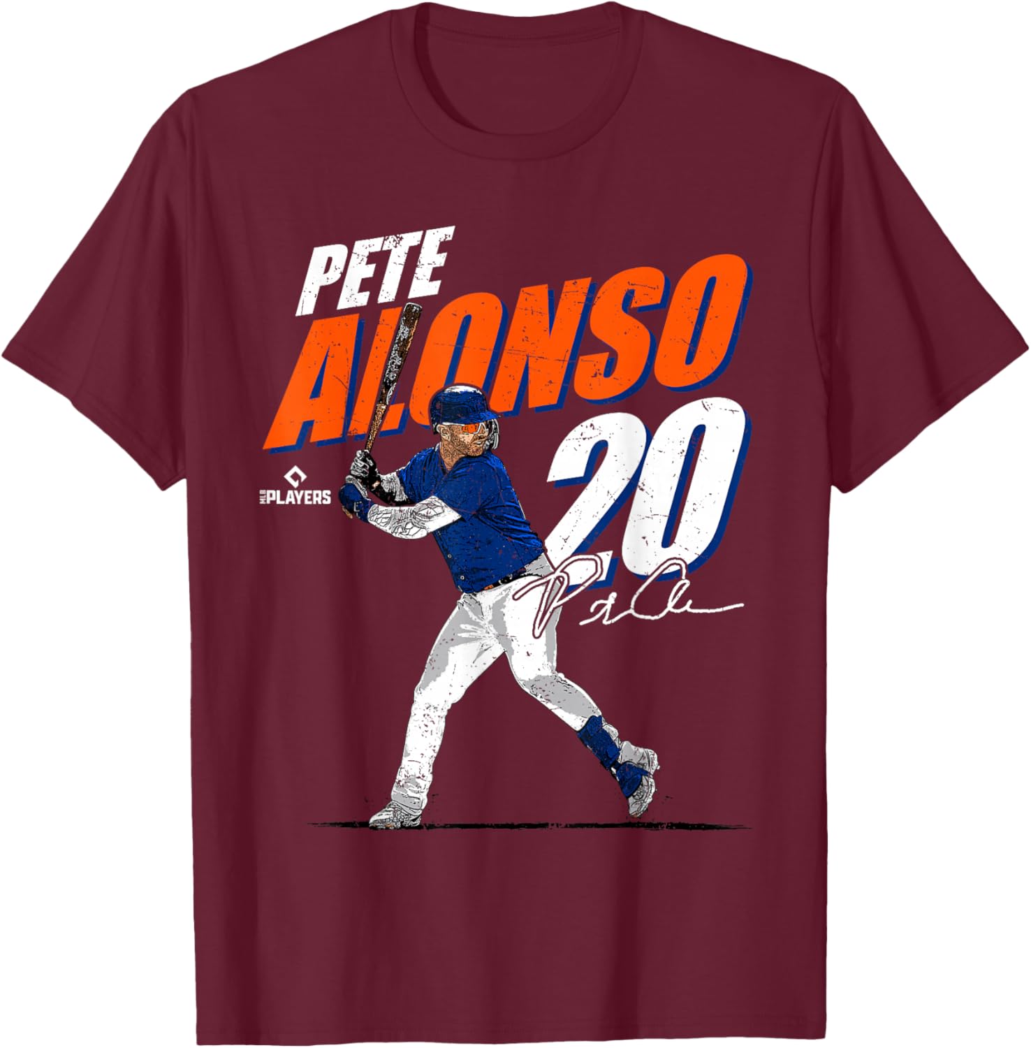 Pete Alonso | New York Baseball MLB Players | MLBPALO3001 T-Shirt - T-Shirt | Maroon