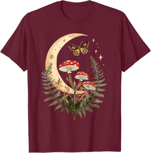 Fairycore Moth T-Shirt - T-Shirt | Maroon