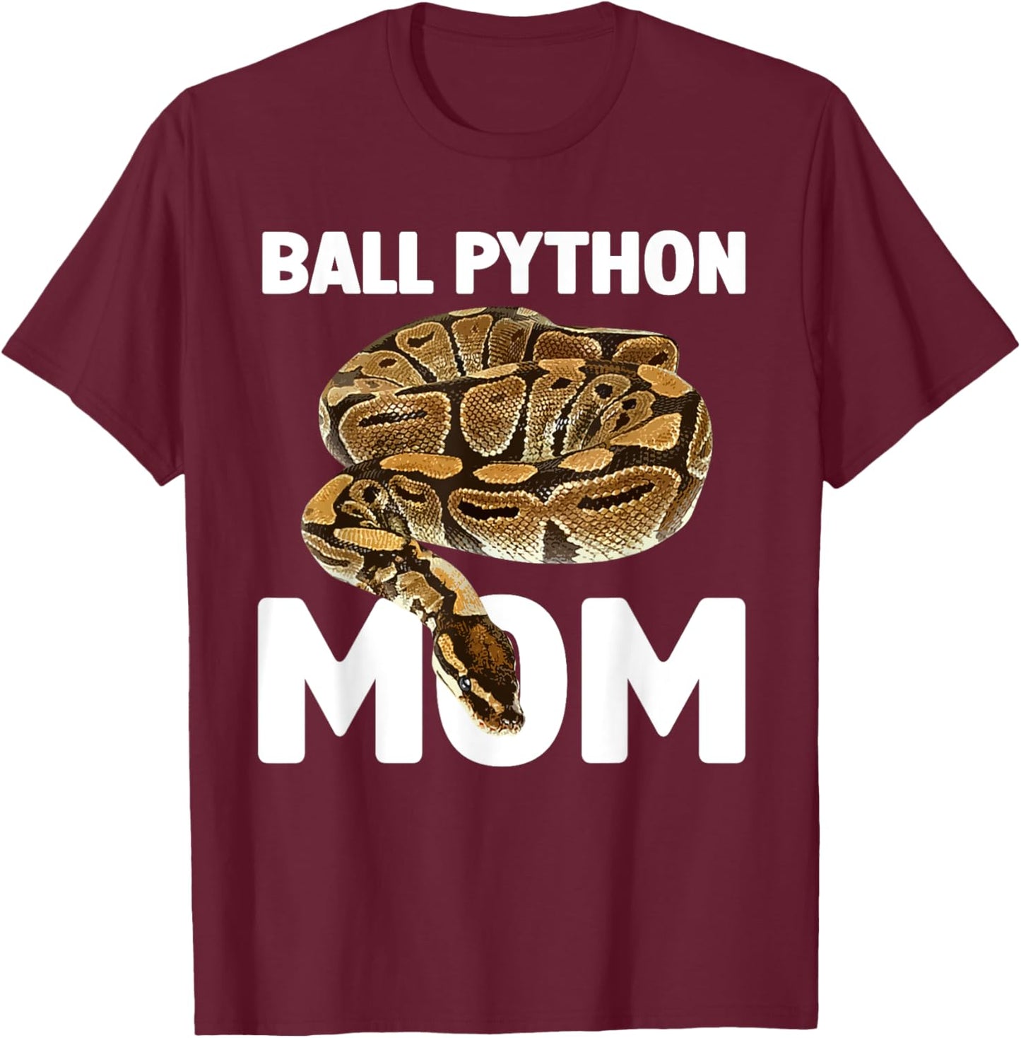 Cool Ball Python Mom Art Girls Snake Ball Python T-Shirt - T-Shirt | Maroon