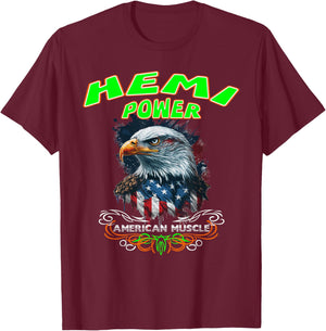 392 Hemi Power Patriotic Eagle Muscle Car Design T-Shirt - T-Shirt | Maroon