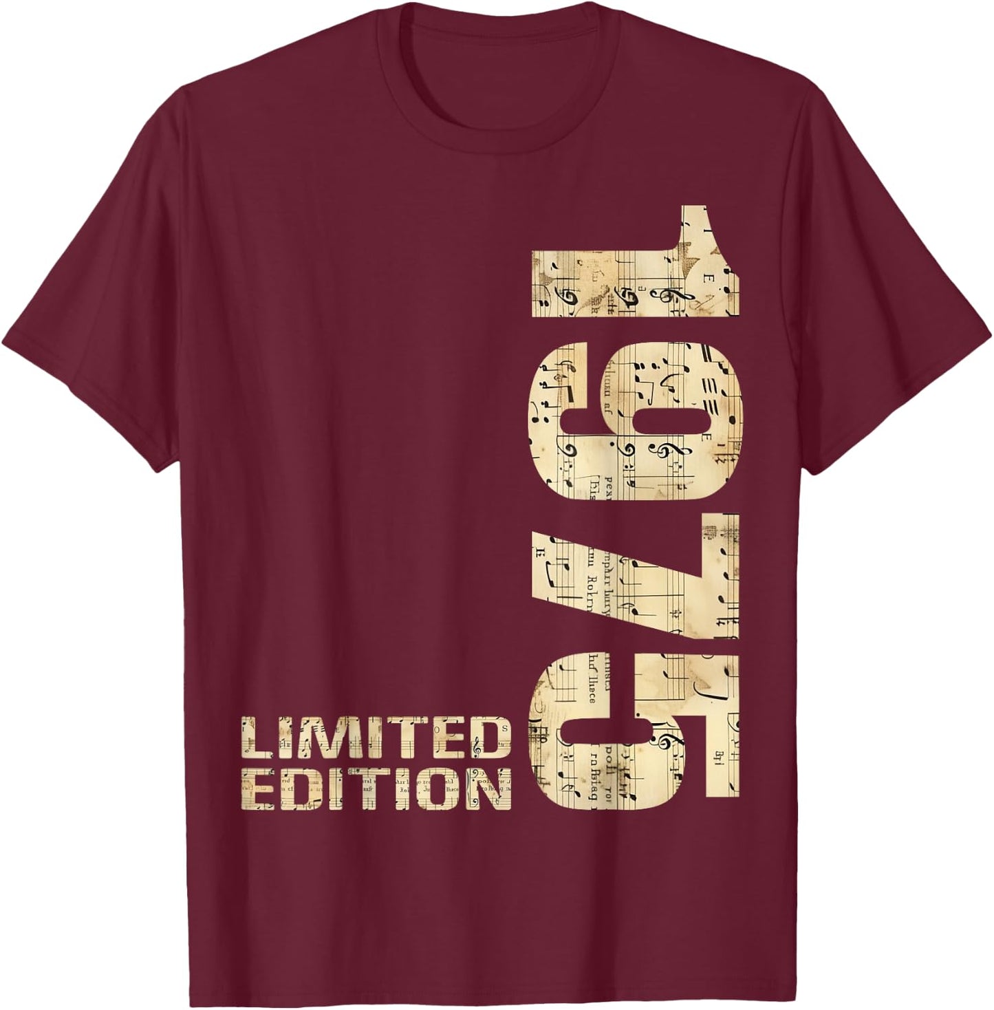 50th Birthday 1975 Limited Edition 50 Man Woman T-Shirt - T-Shirt | Maroon