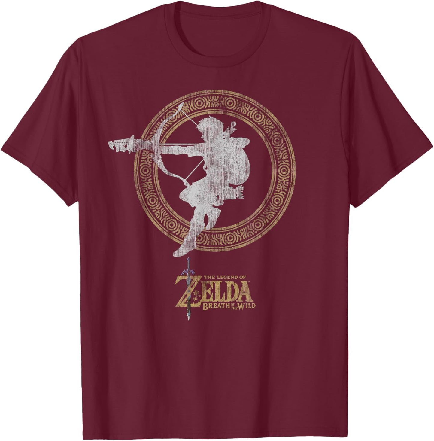 The Legend of Zelda Breath Of The Wild Link Arrow Shot T-Shirt - T-Shirt | Maroon