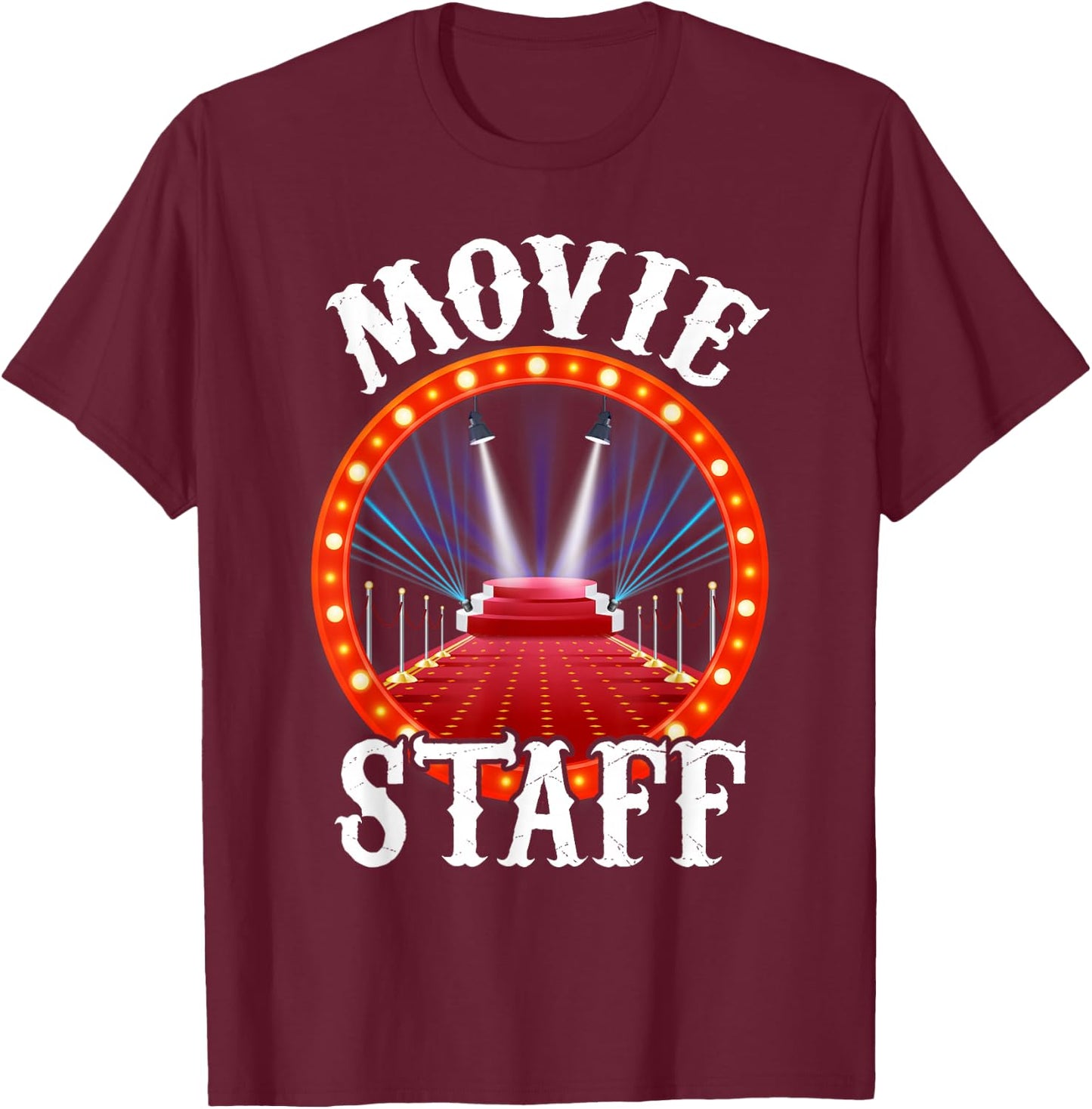 Movie Party Shirt - Movie Night Shirt - Movie Birthday T-Shirt - T-Shirt | Maroon